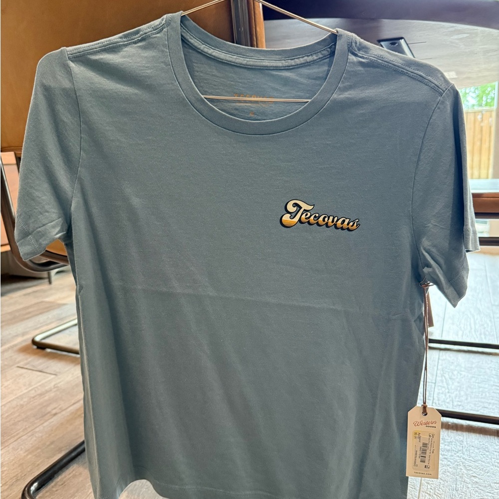 Tecovas NEW WITH TAGS Slate Blue Short Sleeve Tee Classic Crew Neck